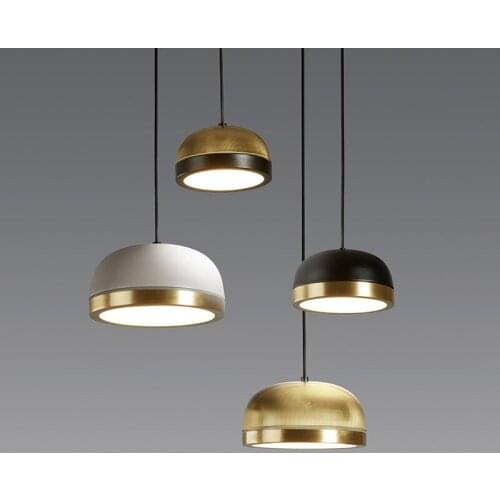 Nordic stone creative pendant lights copper christmas balls lighting brass lampes suspendues luzes de teto ventilador de techo