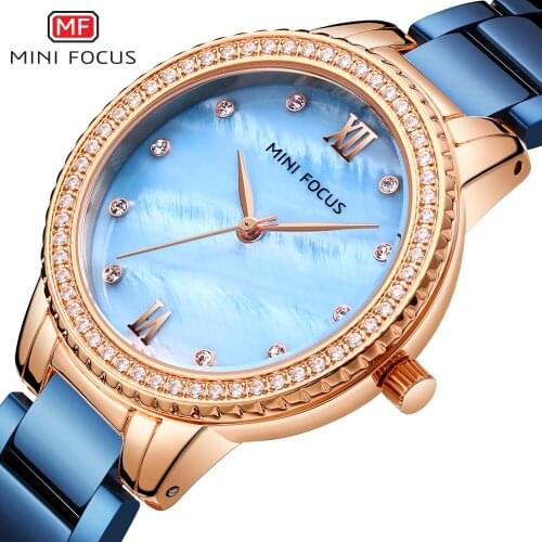 Women Watches MINIFOCUS Top Luxury Bra Ladies Watch Relogio Feminino Quartz Wristwatches for Womens Gift