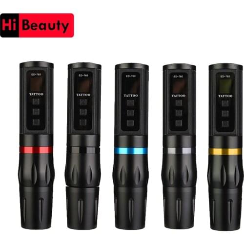 1 Set Rechargeable Wireless Tattoo Pen Machine Rotary Rocket Motor Device With Battery Aluminum Alloy Tatu Gun Tool Set