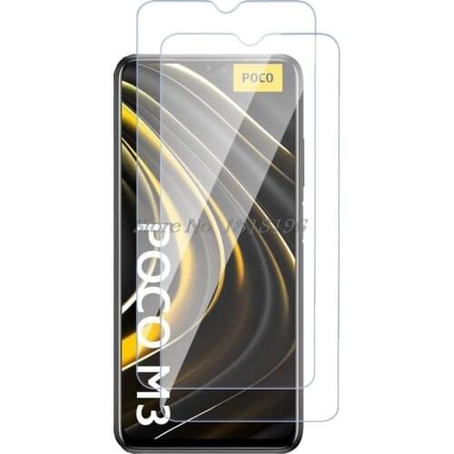 2Pcs For Xiaomi Poco M3 Tempered Glass 9H 2.5D Premium Screen Protector Film For Xiaomi Little Pocophone M3 Glass Cover Film