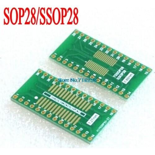 20PCS/LOT SO/SSOP/SOIC/MSOP TSSOP28 / TSSOP20 turn DIP28 1.27MM / 0.65MM turn 2.54MM IC adapter Socket / Adapter plate / PCB