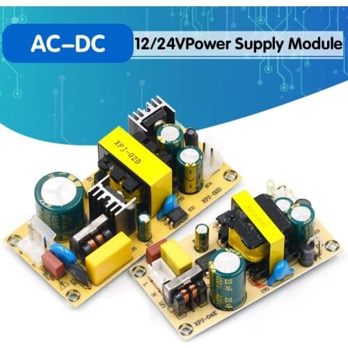 AC-DC 12V2A 24V1A Switching Power Supply Module Bare Circuit AC100-265V to DC12V2A DC24V1A Board for Replace/Repair