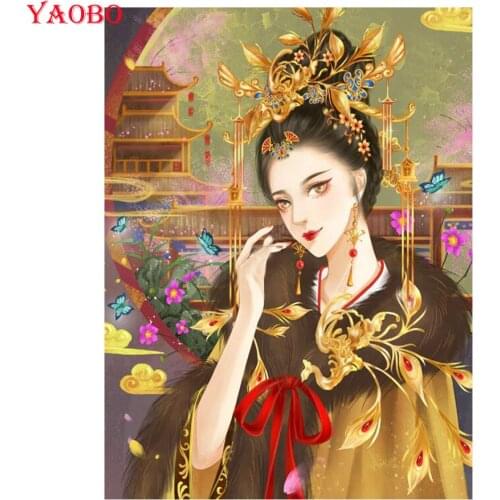 New Arrival DIY Full Square round Diamond Painting Phoenix butterfly beauty Diamond Mosaic Decor Diamond Embroidery Accessories