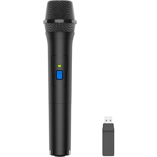 H7JF Wireless Microphone, Handheld Mic System Set with Rechargeable Receiver, up to 15m Range for PS5/PS4/Switch/XB One/Wii