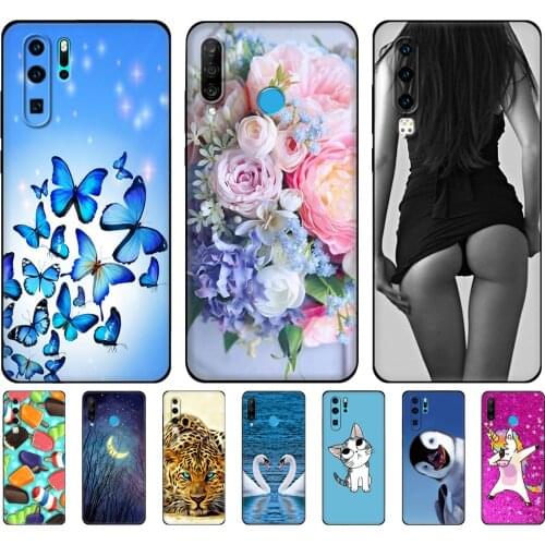 For Huawei P30 Case P30 Pro Case P30 Lite Case P30Pro VOG-L29 ELE-L29 P30Lite P 30 Lite Cover Silicon Phone Back black tpu case