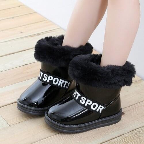 ChildrenS Fashion Hairy Waterproof Sneakers Girl Winter Shoes For Kids Girl Snow Warm Plush Boots 2021 3 4 5 6 7 8 9 10 11 12