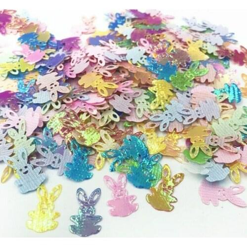 DIY 500pcs Mixed Color rabbit Appliques decoration scrapbooking clothing crafts 20mm