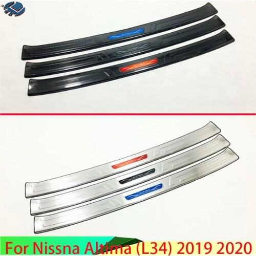 For Nissna Altima (L34) 2019 2020 Stainless steel rear bumper protection window sill outside trunks decorative plate pedal