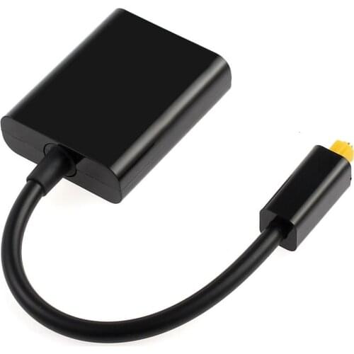 Dual Port Digital Optical Fiber Audio Cable 1 in 2 Out Cord Black