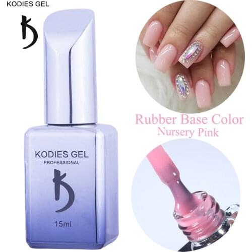 KODIES GEL 2 IN 1 Gel Nail Polish 2021 NEW 15ML White Pink Jelly Translucent Rubber Base Gel Varnish Semi Permanent UV Nails