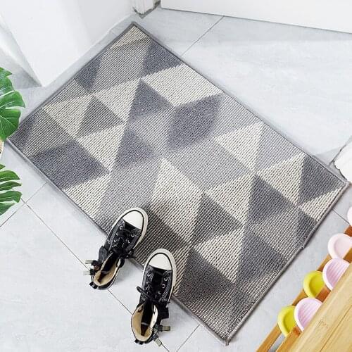 Geometric Anti-slip Toilet Bath Mat Bedroom Bedroom Door Entrance Carpet Absorbent Floor Pad
