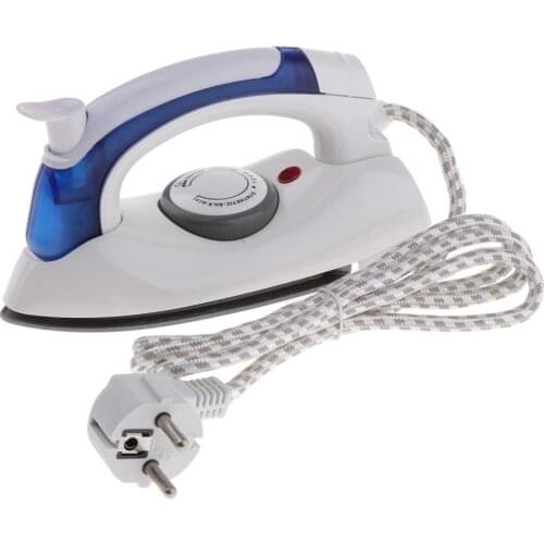Mini Steam Iron Handheld Folding Travel Trip Accessory US/EU Plug White
