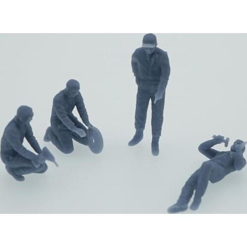 Outland Models Rally Racing Car Maintenance Crew Mechanic Set Scale 1:43