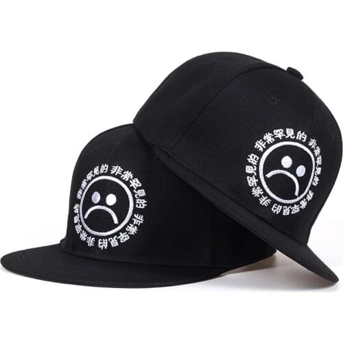 Fashion Crying face Style Snapback Baseball Cap Hats Of Good Quality Snapback Caps sad boy Hip-hop Cap hats