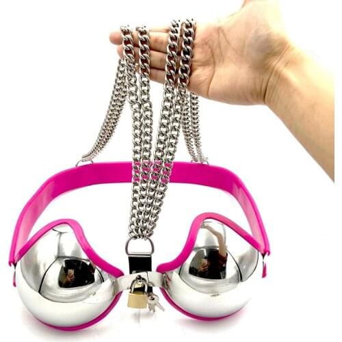 New Stainless Steel Female Brassiere Adjustable Bust Breast Bondage Chastity Belt Bra Cup BDSM Fetish Cosplay Sex Toys For Woman