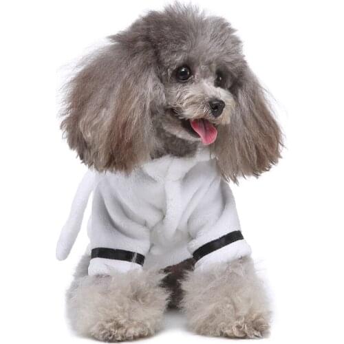 Dog Bathrob Pet Dog Cat Pajamas Sleeping Clothes Indoor Soft Pet Bath Drying Towel Clothes