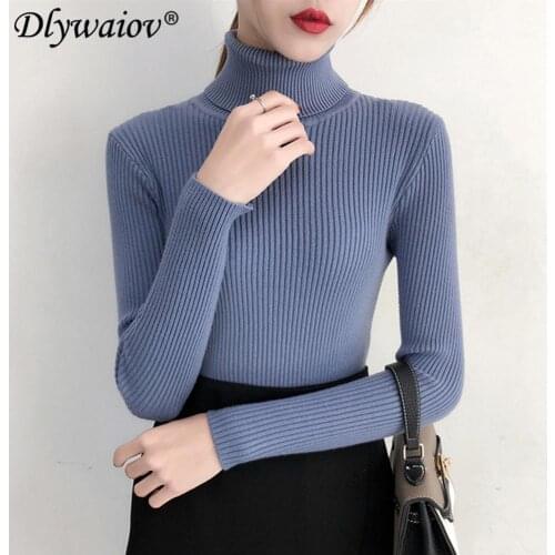 2021 Tight Turtleneck sweater Basic Tops Thicken Warm Women Sweater High Quality Pullovers Sweater Winter Female Clothes Black
