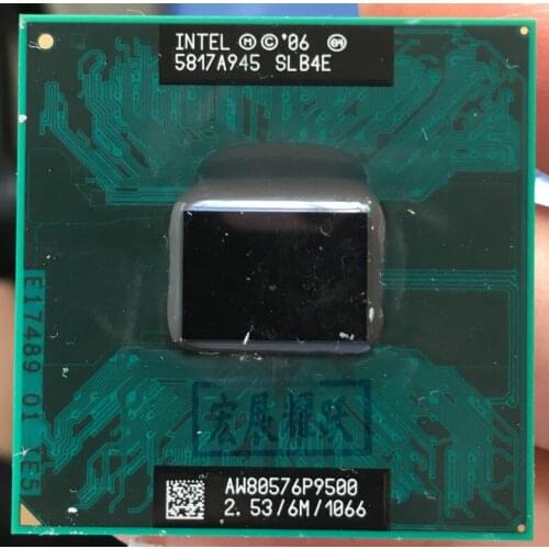 Intel Core 2 Duo P9500 CPU Laptop processor PGA 478 cpu 100% working properly