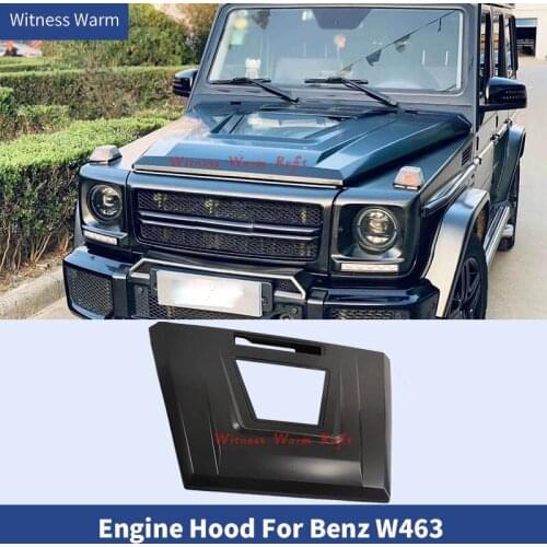 For W463 High Quality Iron material Engine Hood Transparent Bonnets For Mercedes-Benz G class G500 G55 G63 Car Styling