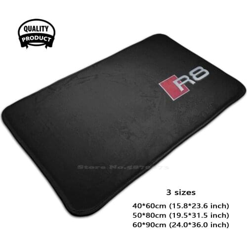 R8 Art Logo 3D Soft Non-Slip Mat Rug Carpet Foot Pad R8 R8 Lover Fan R8 Fan R8 Dream R8 Stuff Ingolstadt Germany German Machine