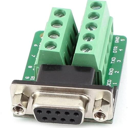 RS232 D-SUB DB9 Female Adapter to Terminal Connector Signal Module
