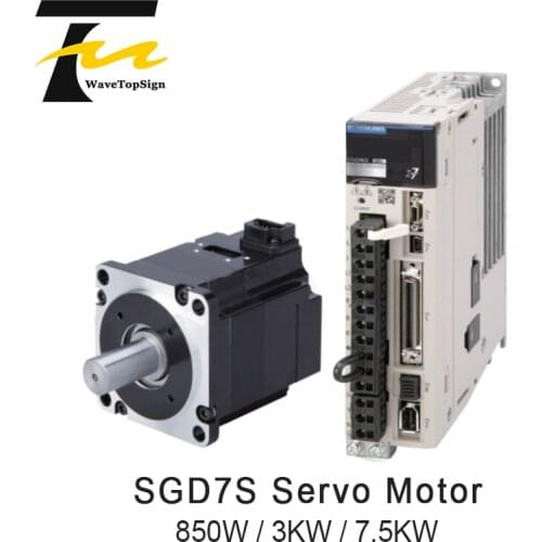 YASKAWA Servo Motor 850W 3KW 7.5KW SGD7S Series and Driver SGM7G Series + Connection Cable 5Meter