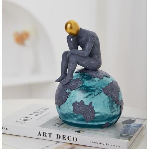 Nordic Abstract Sculpture Resin Figure Ornaments Art Modern Home Decoration Living Room Decor Office Accessories Character Resin