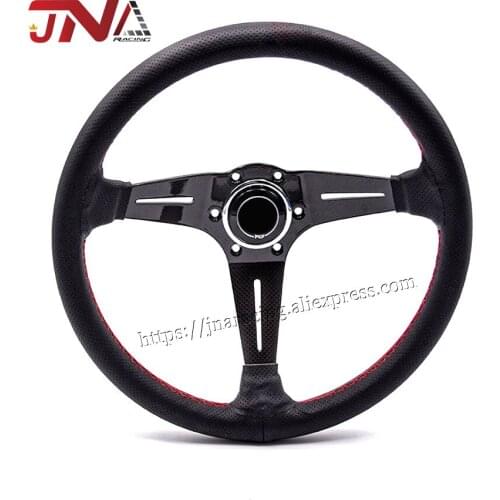 Carbon fiber Spoke Racing Wheel hot selling Car steering 14-inch racing steering wheel