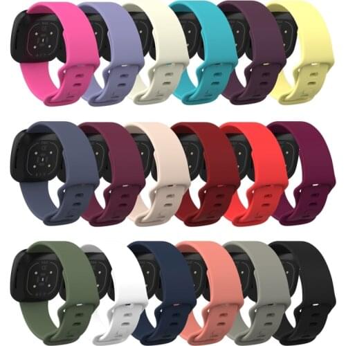 Universal Replacement Silicone Wrist Sport Strap Watch Band for -Fitbit Versa 3 Sense Bracelet Smart Watch Accessory
