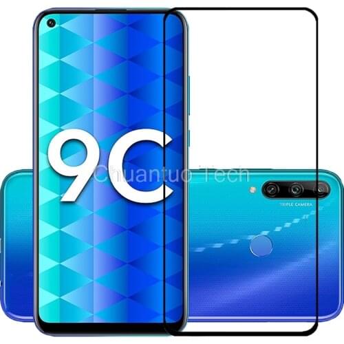75 Pcs/Lot 2.5D Premium Tempered Glass for Huawei Honor 9C Full Cover Screen Protector Protective Film for Huawei Honor 9C