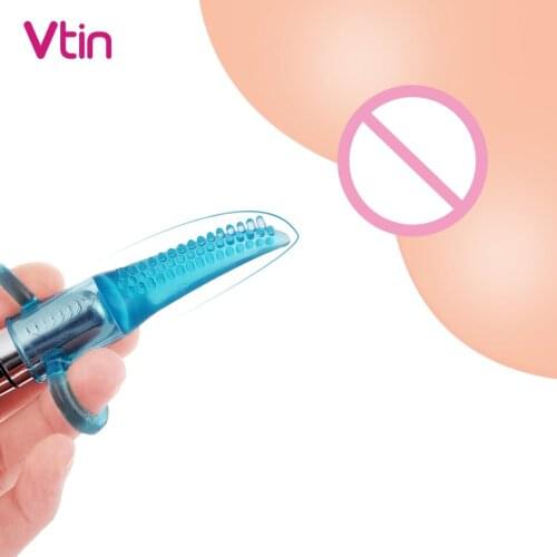 Finger Sleeve Tongue Vibrator G Spot Massage Clit Stimulate Flirting Sex Toys For Women Female Masturbator Adult Sex Products