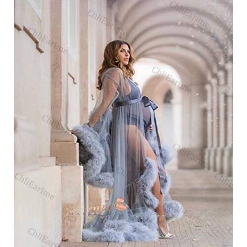 Womens Feather Edge Tulle Illusion Long Bridal Robe Wedding Scarf New Custom Made