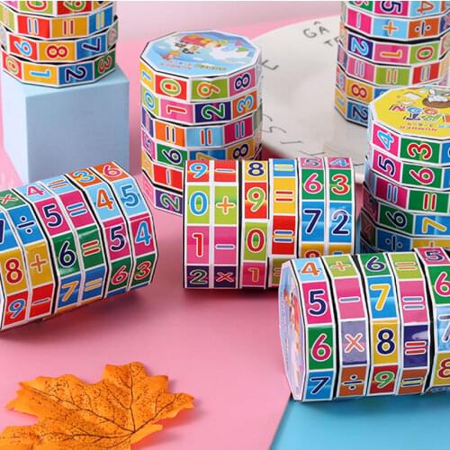 12pcs Kids Learning Education Math Toy Fun Calculate Game Children Montessori Games Mathematics Numbers Magic Cube Toy Game