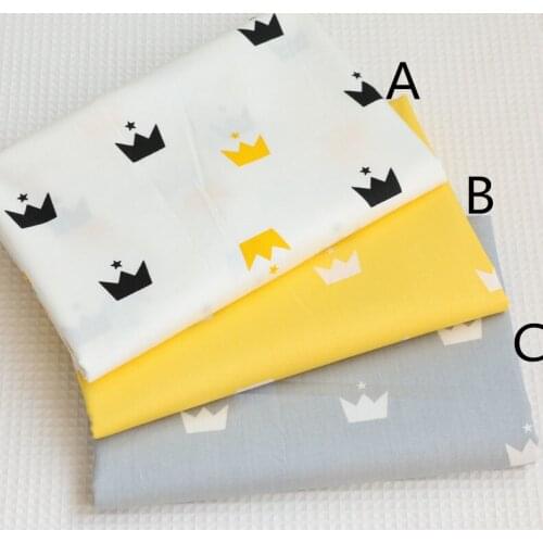 160CM*50CM cartoon crown 100% cotton kids bedding baby cloth bedding infant patchwork diy fabric quilting tecidos sewing tissue