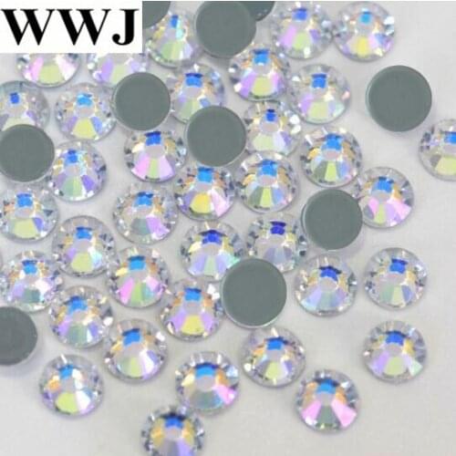 AAAAA Top Quality Super Bling SS4~SS30 Night Sky Color Hot Fix Stone Beads Flatback Iron On Hotfix Strass Rhinestone