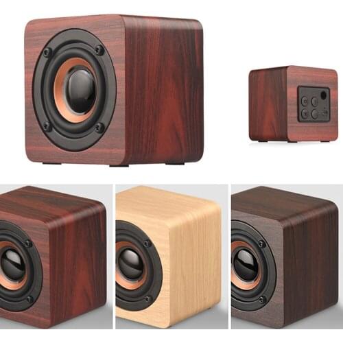 Wooden Wireless Bluetooth Speaker HIFI Stereo Bass Home Theater Subwoofer Speaker