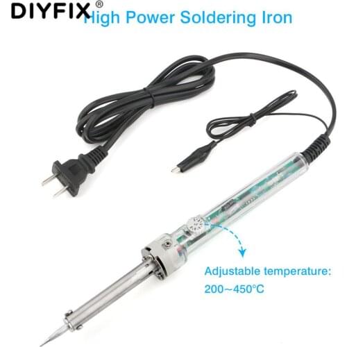 DIYFIX Adjustable Temperature Electric Soldering Iron With Anti-static Clip External Heating Tip For Mobile Phone PCB Rpeir Tool