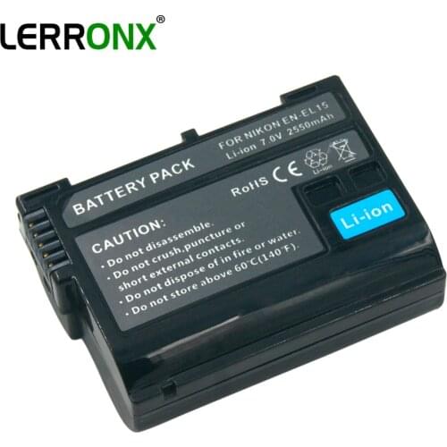 EN-EL15 ENEL15 Camera battery 7.0V 2550mah Lithium rechargeable battery for Nikon V1 D500 D750 D7100 D7000 D7500 D7200 D810