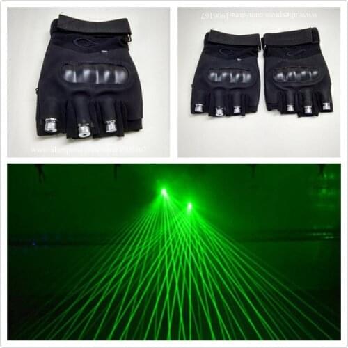 Hot Sale Chiristmas Laserman Show Gloves With 3 Pcs 532nm 80mw Green Laser Gloves Party Stage Laser Show Led Laser Gloves