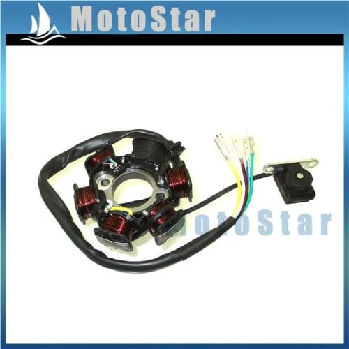 Engine Magneto Stator Coil For 50cc 110cc 125cc Electric Start Pit Dirt Bike ATV Quad Go Kart