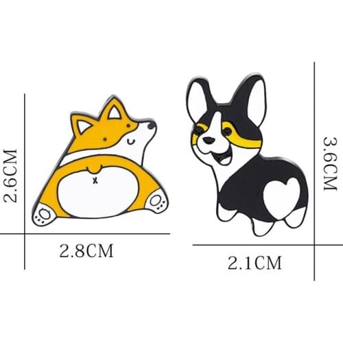 Corgi Heart Butt Pins Brooches Corgi Lover Enamel Pins Lapel Pins For Corgi Nerds Gift For Dog Mom