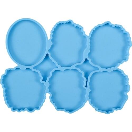 Creative 6 Grid Coffee Pad Silicone Mold Diy Handmade Airbag Holder Coaster Mold Afternoon Tea Mug Coaster Mold