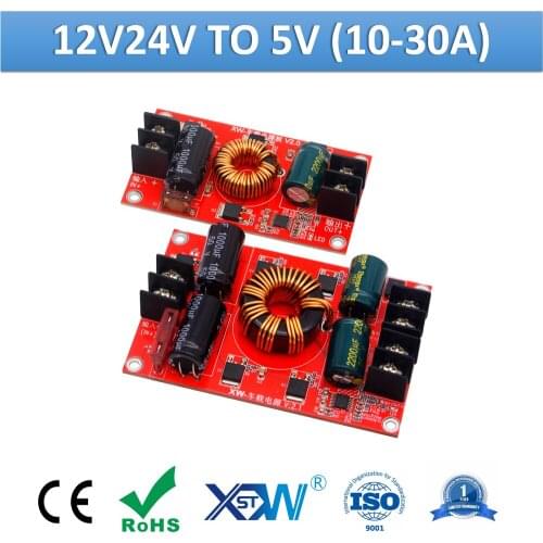 DC Power Supply Module 12v 24v to 5v Voltage Regulator Circuit Board Open Frame PCB Board 10A 15A 20A 25A 30A For P10 Screen