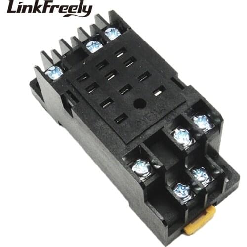 PYF11A Relay Socket Base 3NO+3NC 11 Pin Relay Mounting Base Relay Socket Holder For MY3N-J HH53P JZX miniature relay