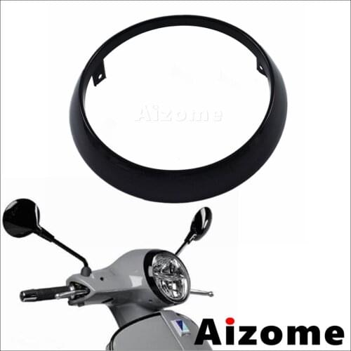 Motorcycle Headlamp Rim Black Scooter Headlight Rim For Vespa Primavera 125cc 150cc 2takt 4T 2V 4V