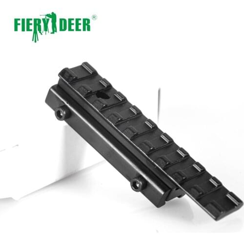 Fiery Deer High Quality 11mm to 20mm Dovetail Rail Adapter Converter Mount Scope Base Aluminum Alloy Black/D12
