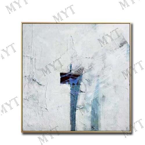 Hand painted simple abstract Oil Painting black and white On Canvas Wall Art pictures for Living Room home Decoration no Framed