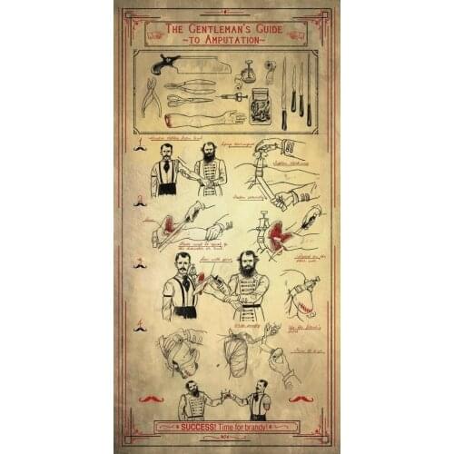 The Gentleman’s Guide to Amputation Art Film Print Silk Poster Home Wall Decor 24x36inch