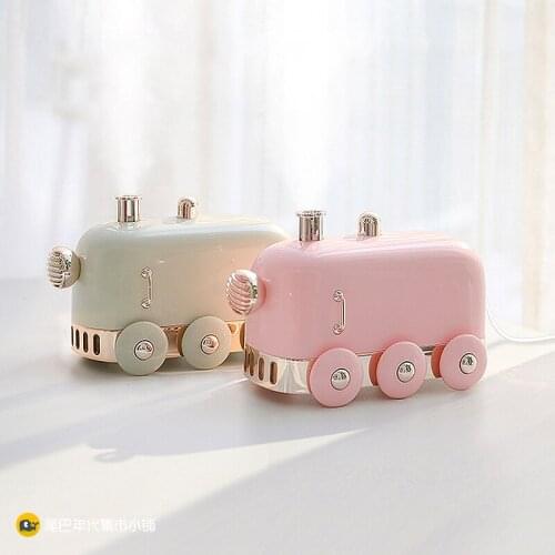 Cute Train Style Air Humidifier USB DC5V Mini Water Diffuser Horn Sound Cartoon Mist Maker Strong Fog Powerful Umdificador
