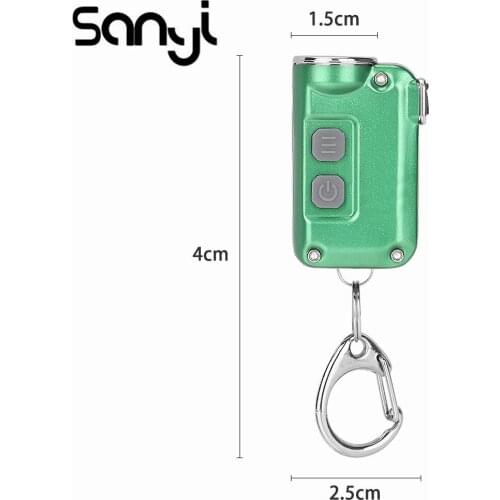 Super Mini Flashlight Keychain Light XP-G2 S3 LED Torch Lamp USB Charging Flashlight 4 Brightness Level for Camping/Hunting